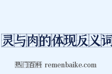 灵与肉的体现反义词是什么意思的图片